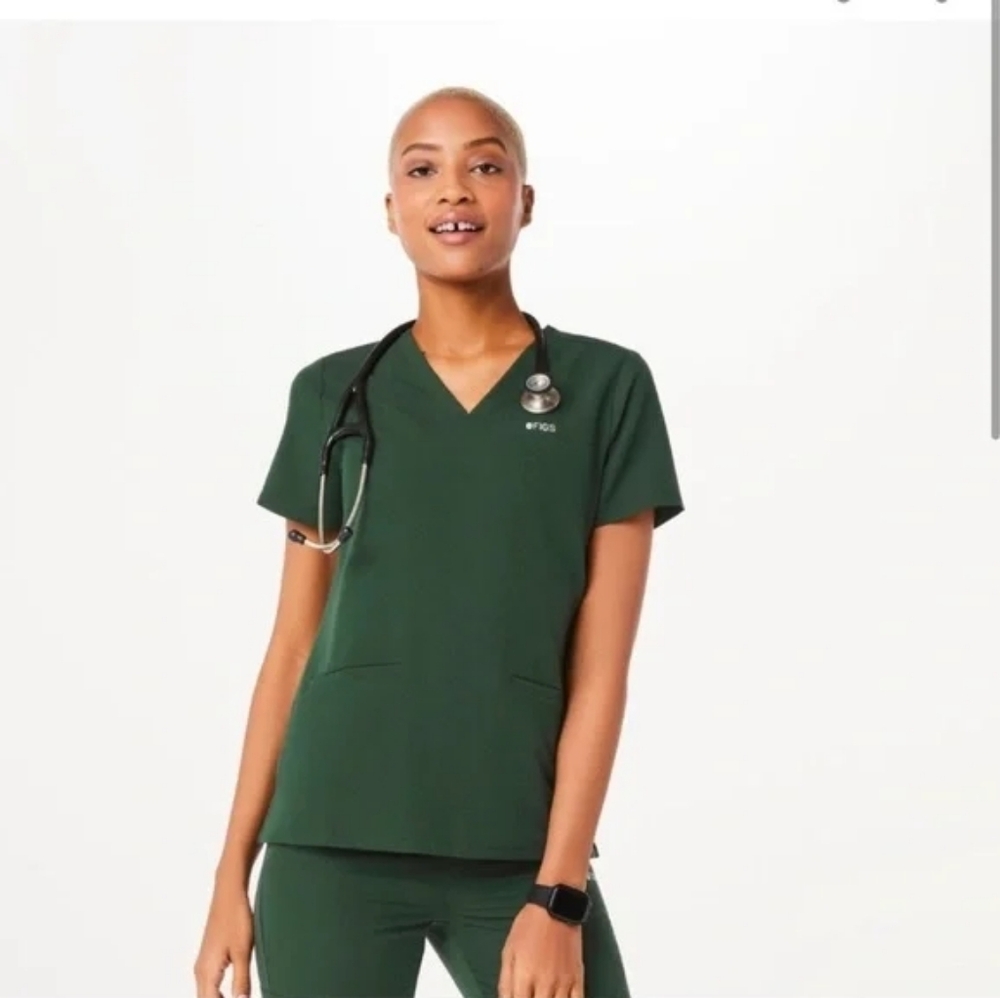 FIGS Limited Edition British Racing Green Scrub Top